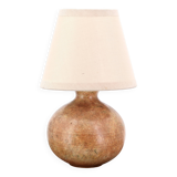 Brown ceramic lamp by pierre scheffer, 1970s