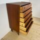 Danish 1960s teak chest of drawers with metal insert