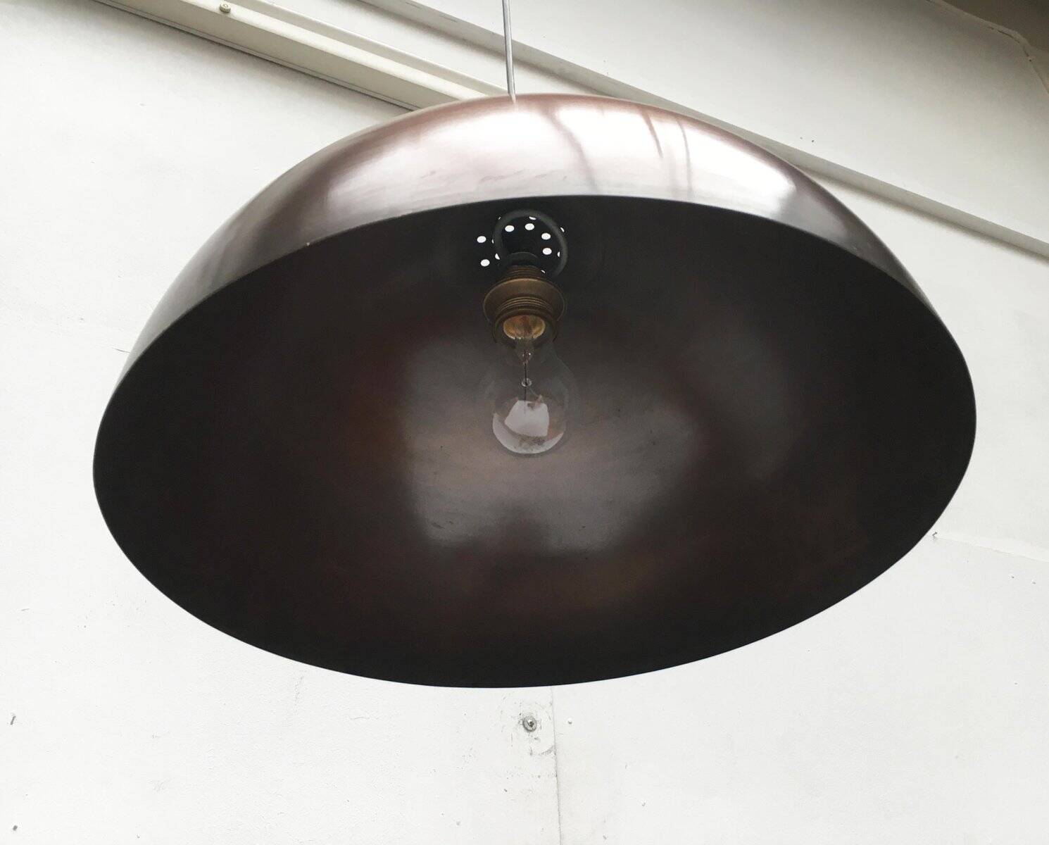 Mid-century copper dome pendant