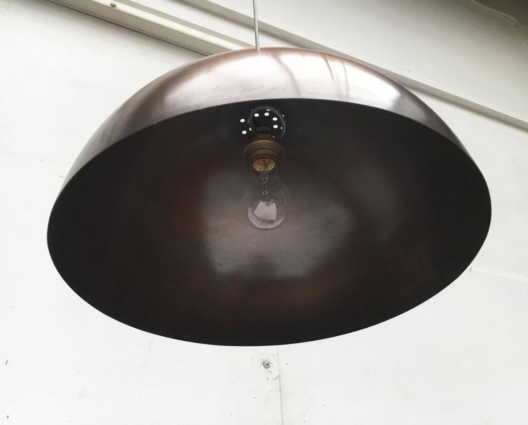 Mid-century copper dome pendant