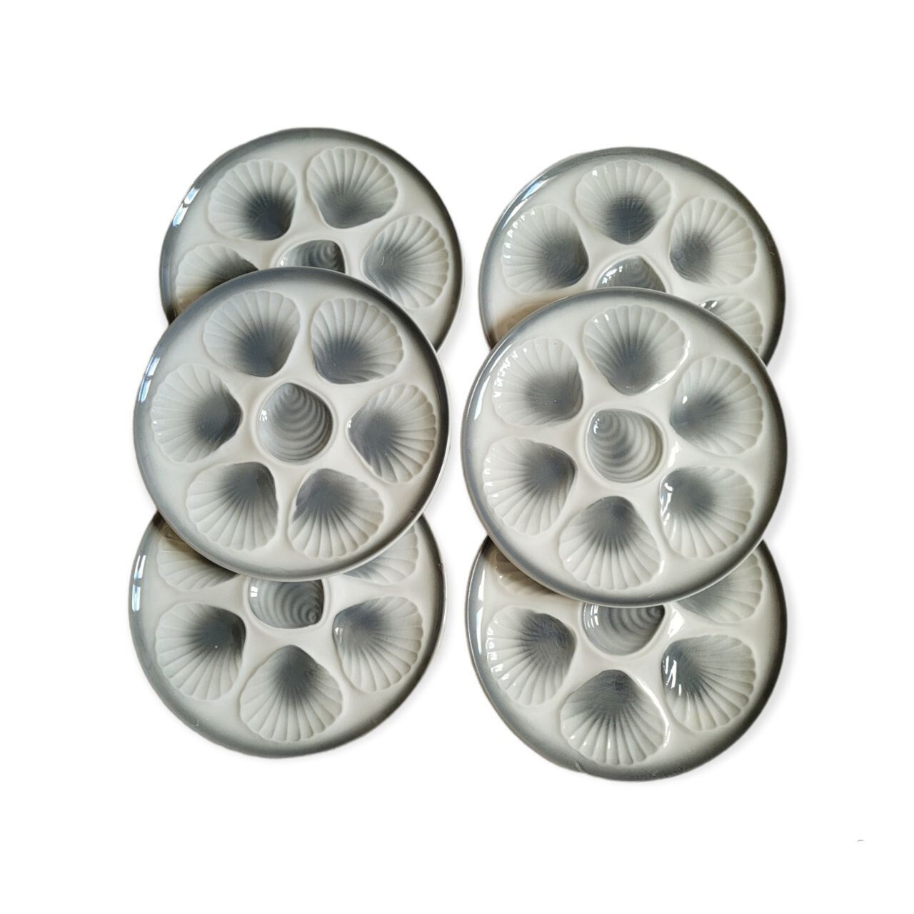 Vintage shellfish or oyster plate Moulin des Loups