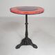 Bistro table with a cast iron base and a traffic sign as a tabletop, Paris 1920s.