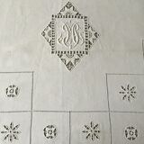 Embroidered linen tablecloth  200 x 255