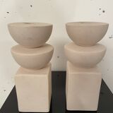Pair of postmodern candlesticks 1980