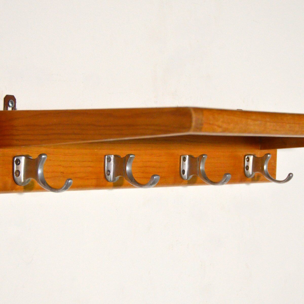 50s coats holder wood and metal