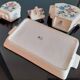 Gabriel FOURMAITRAUX (1886-1984) / 3-piece set / Sugar bowl, creamer and ceramic tray