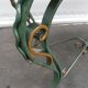 Neo-classical green laqué iron and gold mirror tray 1940