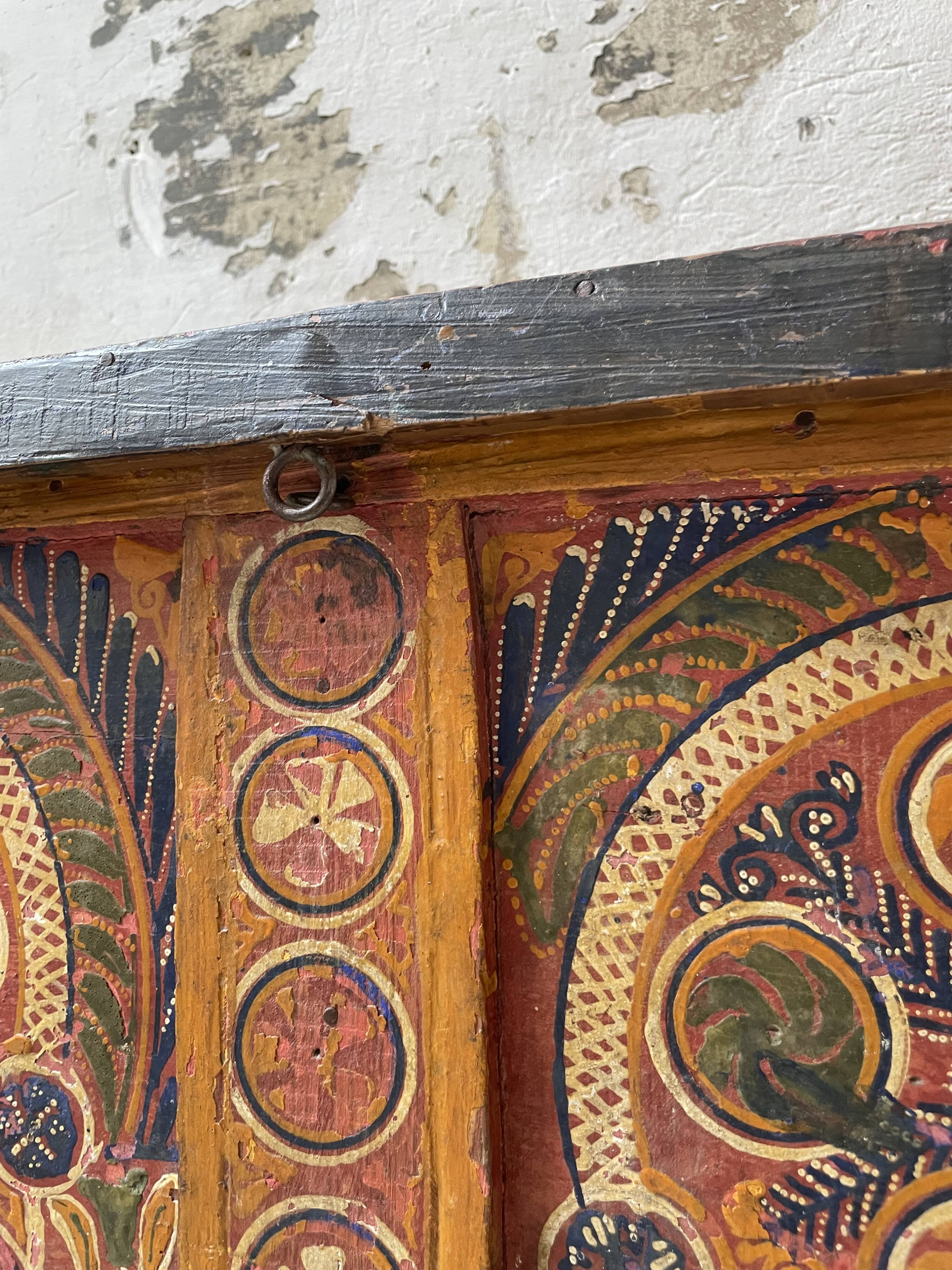 Coffre de mariage marocain polychrome années 50