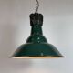 Industrial French Petrol Enamel Pendant Lamp from Sammode, 1950s