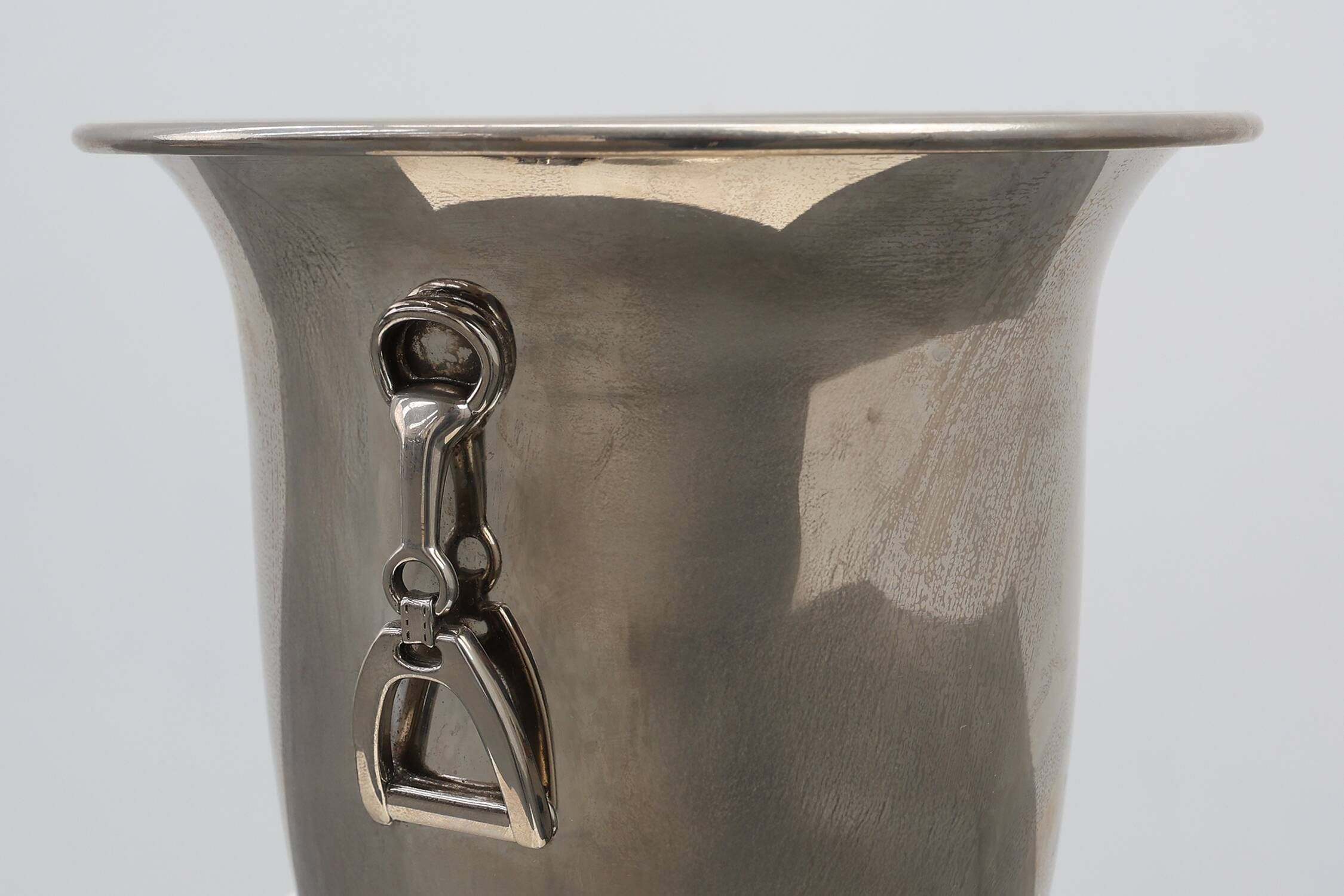 Art Deco Equestrian Champagne bucket with Stirrup handles, France 1930s