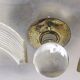 Brass and Curved Glass Ceiling Light from ESC Zukov, 1940s