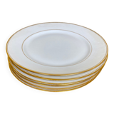 Set of 6 Limoges porcelain flat plates