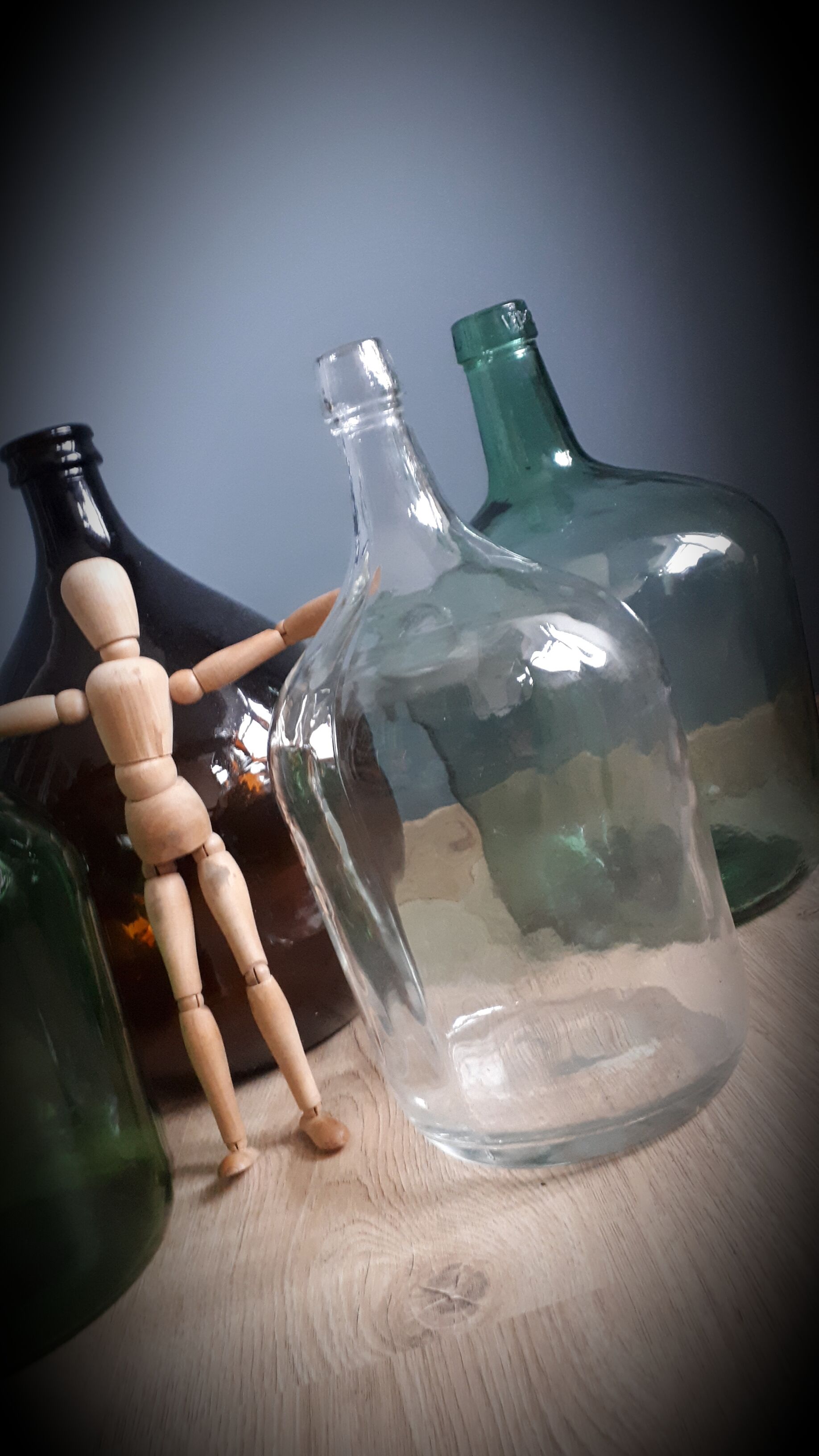 Demijohn 5L transparent straight