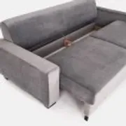 Sofa REJKIAVIK silver velour, Scandinavian design
