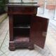 Mahogany bedside table with marble top