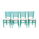 Lot de 4 chaises en bois dans le modèle italien de Chiavari