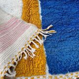Handmade pure wool rug, size 100 x 200 cm