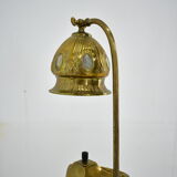 Brass Glass Vintage Table Lamp Style Vienna Secession, 1930s, Austria
