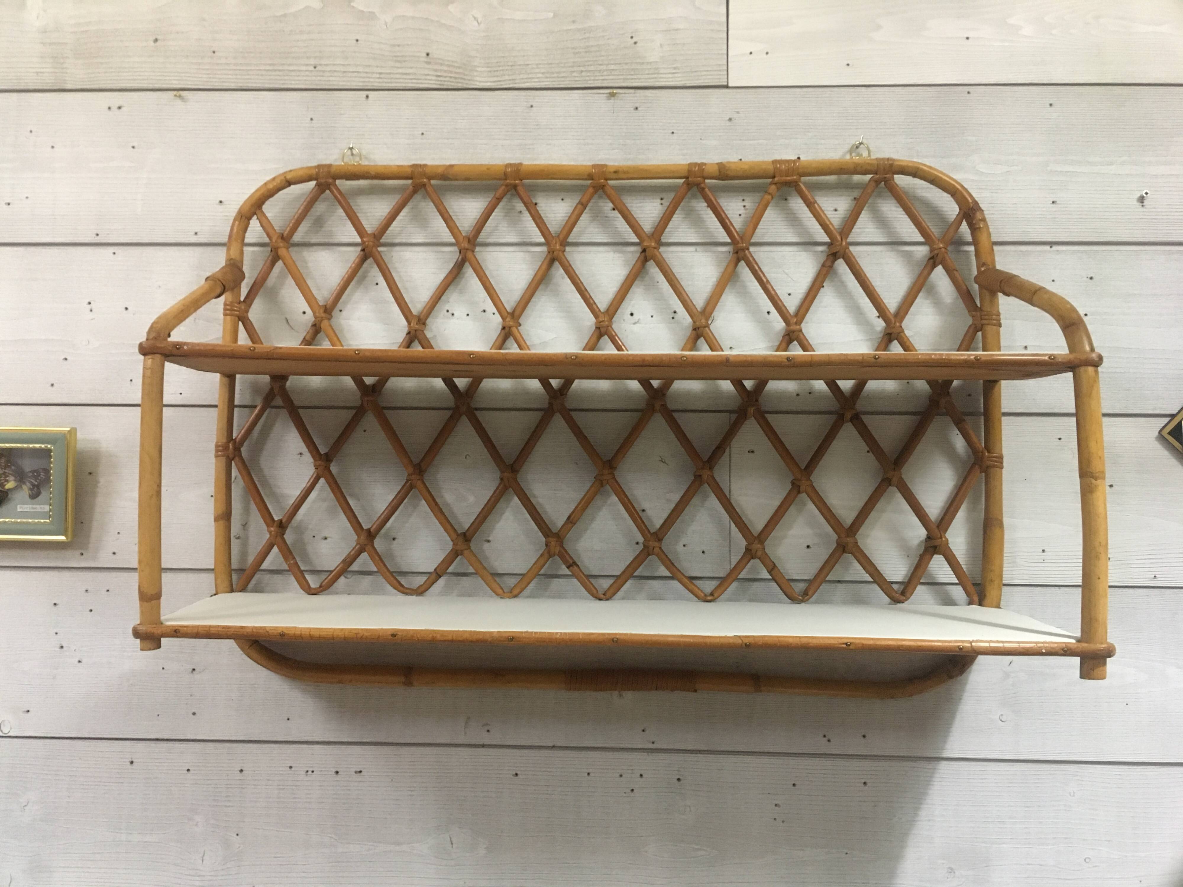 Rattan shelf