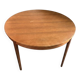 Extendable round teak table by Bertil Fridhagen for Bodafors