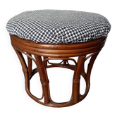 Vintage rattan pouf