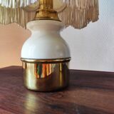 Pair of brass lamps