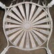 Fauteuil de jardin fer forgé à lames flexibles rivetées début XXè
