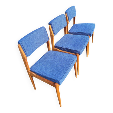 Lot de 3 chaises assise matelassée