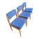 Set of 3 padded seat chairs