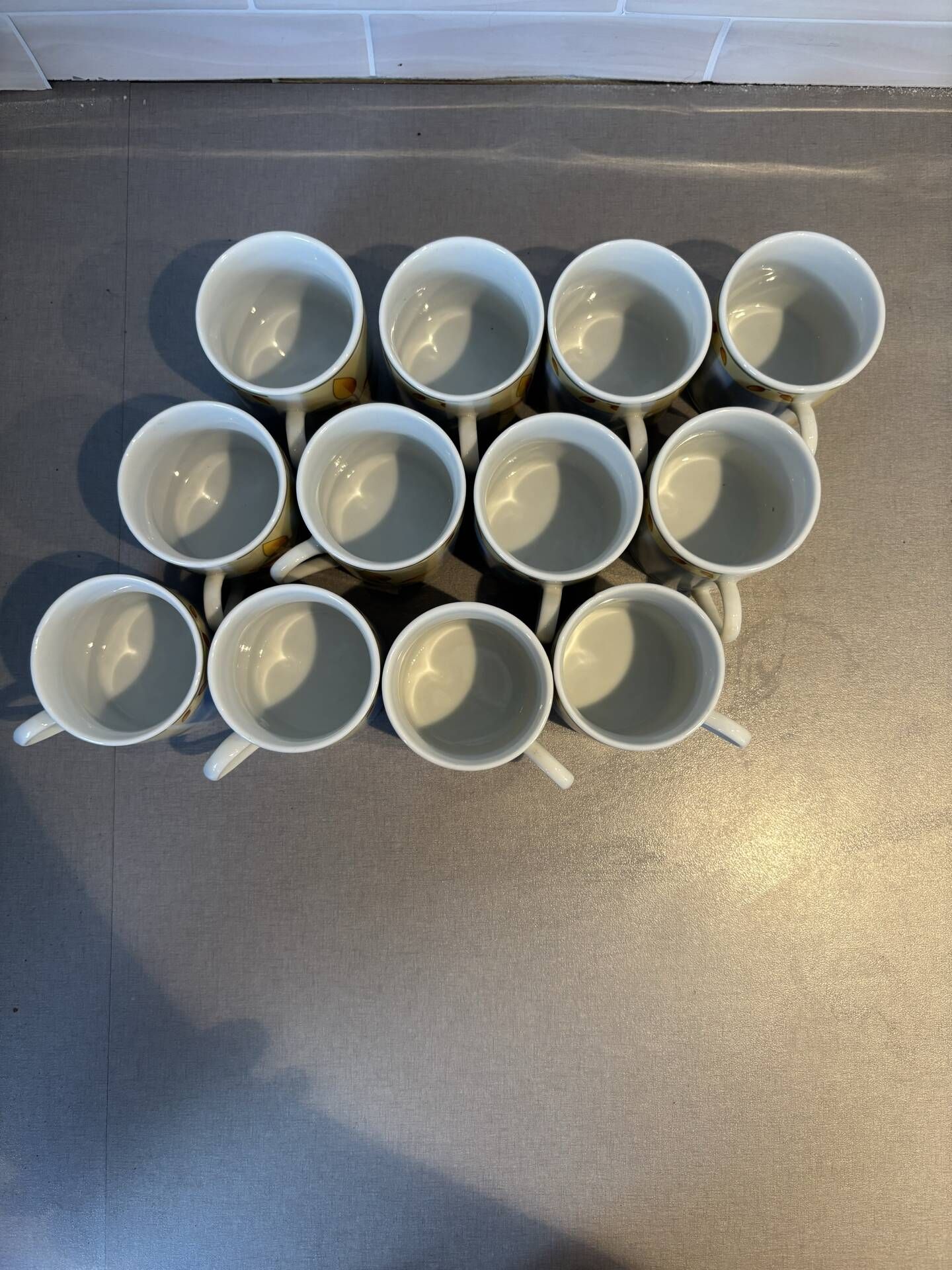 Set of 12 vintage porcelain cups – floral design