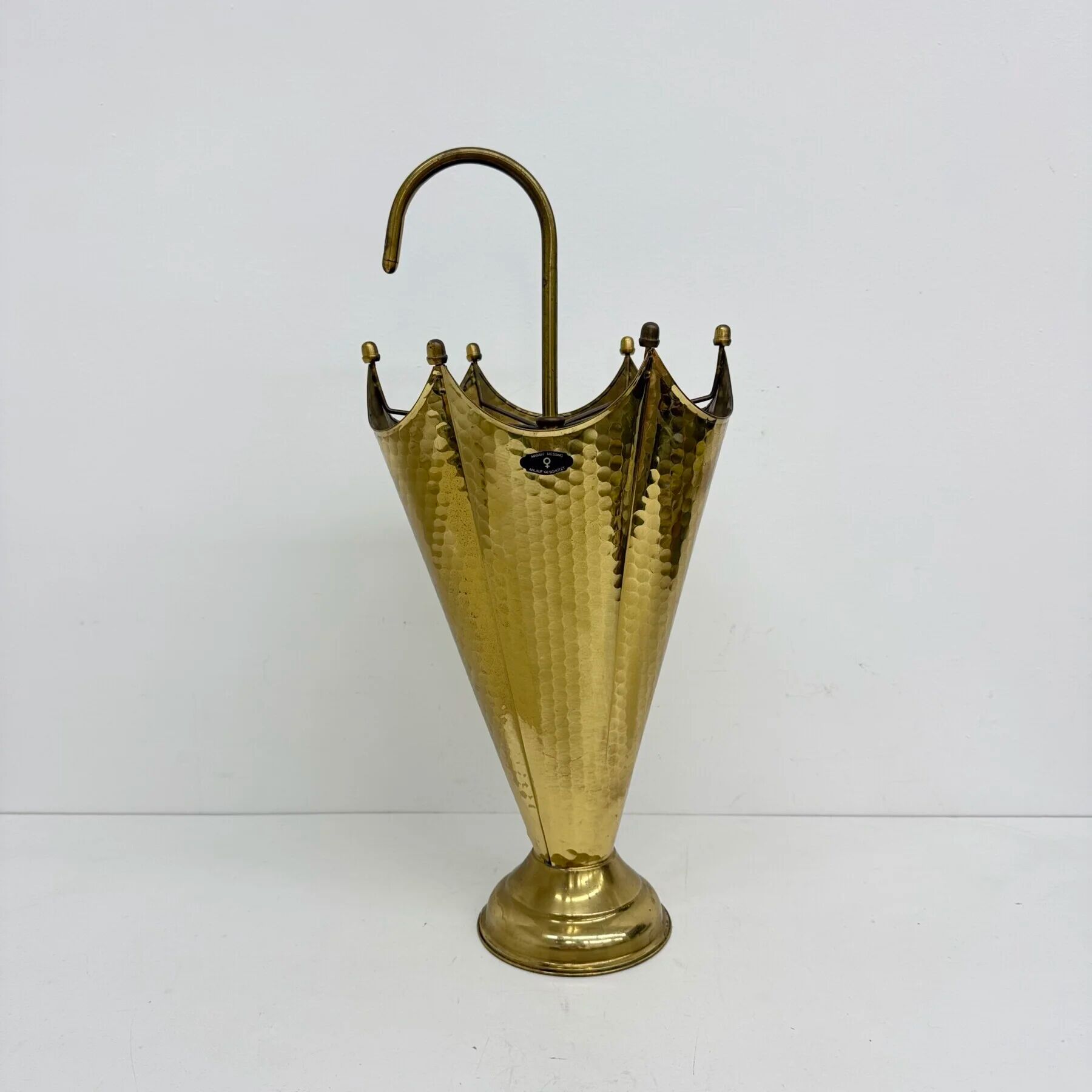Mid-century design brass umbrella stand, 1970s