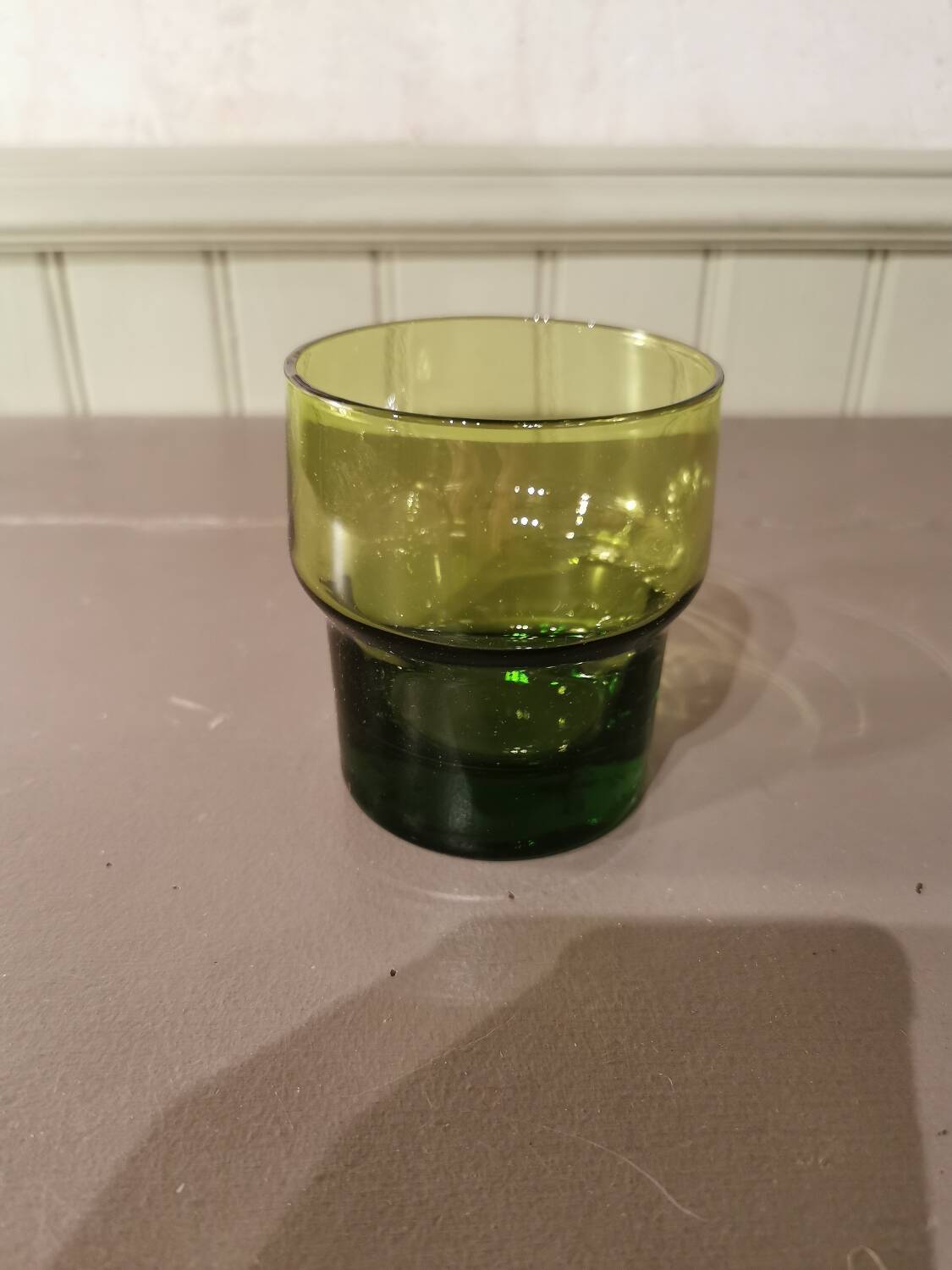 Set of 10 stackable vintage glasses