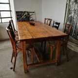 Wooden farm table