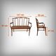 Curved beech bench, stamped J&J Kohn – Early 20th century