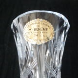 Bohemian crystal soliflore vase hand-cut