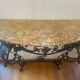 Console en fer forgé de style Louis XV, avec son marbre
