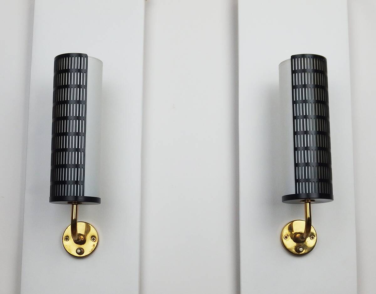 Pair of wall lights attributed to Maison Arlus