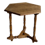 Side table, wooden pedestal table