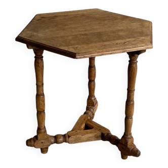 Side table, wooden pedestal table