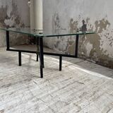 60s glass coffee table