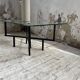 60s glass coffee table