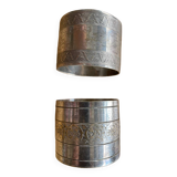 Silver metal napkin rings