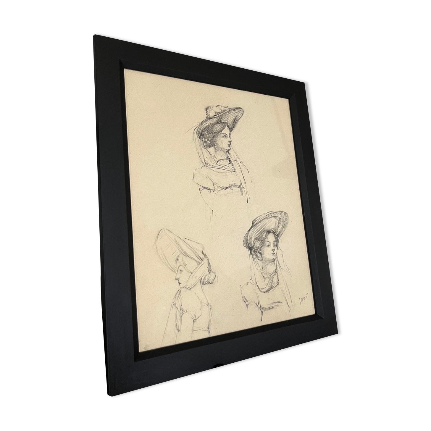 Drawing 1905 "A young Parisian milliner"