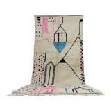 Handmade wool Berber rug 284 x 125 cm