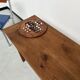 Small old console in solid oak, with spindle legs