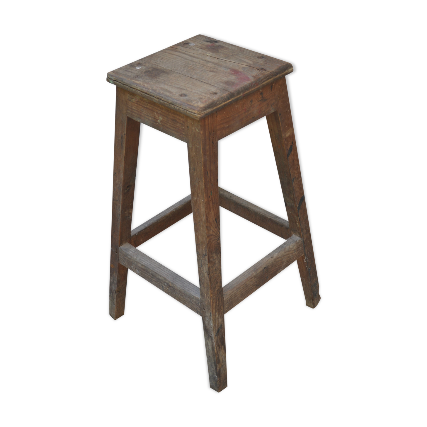 Rustic wood stool