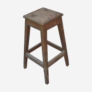 Rustic wood stool
