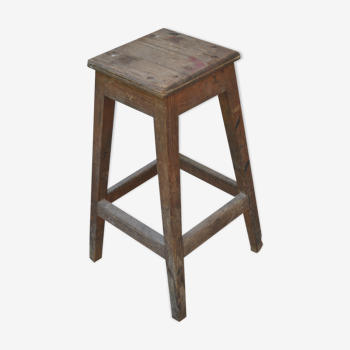 Tabouret bois rustique