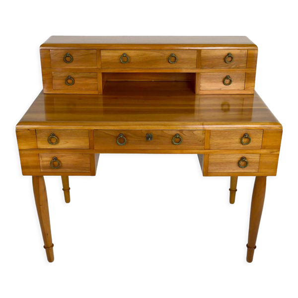 Bureau Art Déco en noyer, France, vers 1940