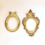 Pair of gilded miniature frames